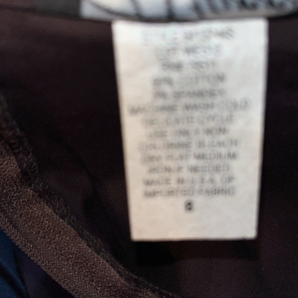 Alanni by Donny Brook Skirt Skort in Brown with Pink Grosgrain Ribbon Trim 8 - Picture 5 of 8